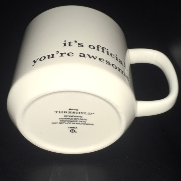 Threshold it’s official you’re awesome mug blue interior black writing - Picture 5 of 6